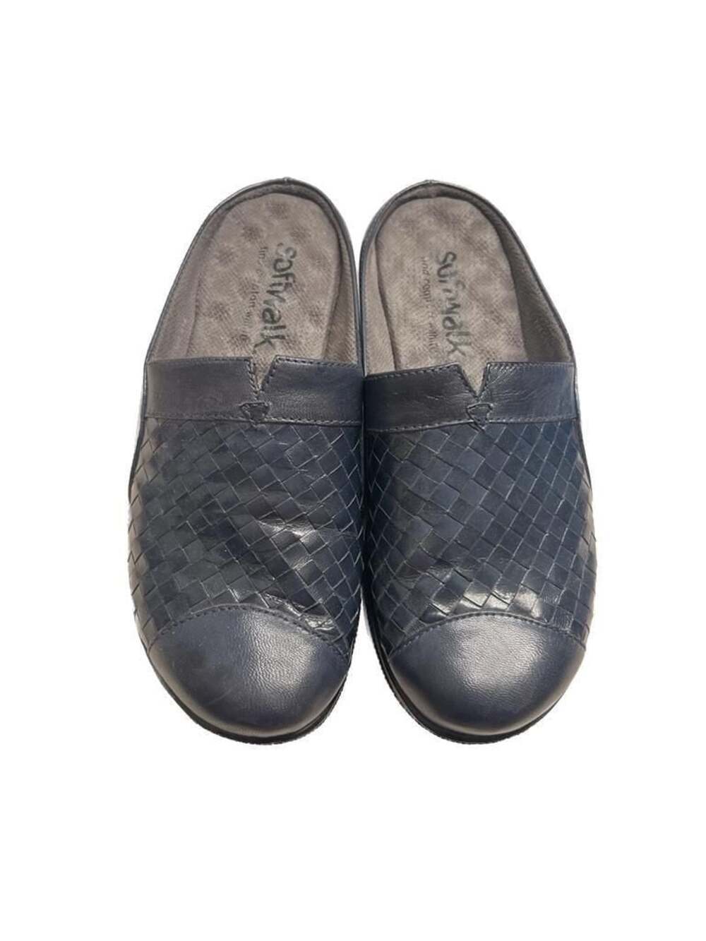 SoftWalk San Marcos Woven Leather Mule Clog size 7W - Picture 2 of 10
